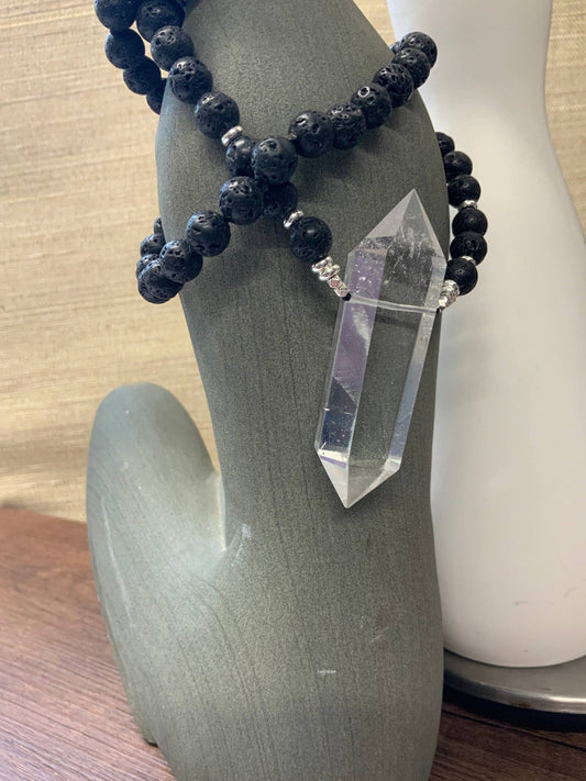 Power Crystal Necklace - Spiral Circle