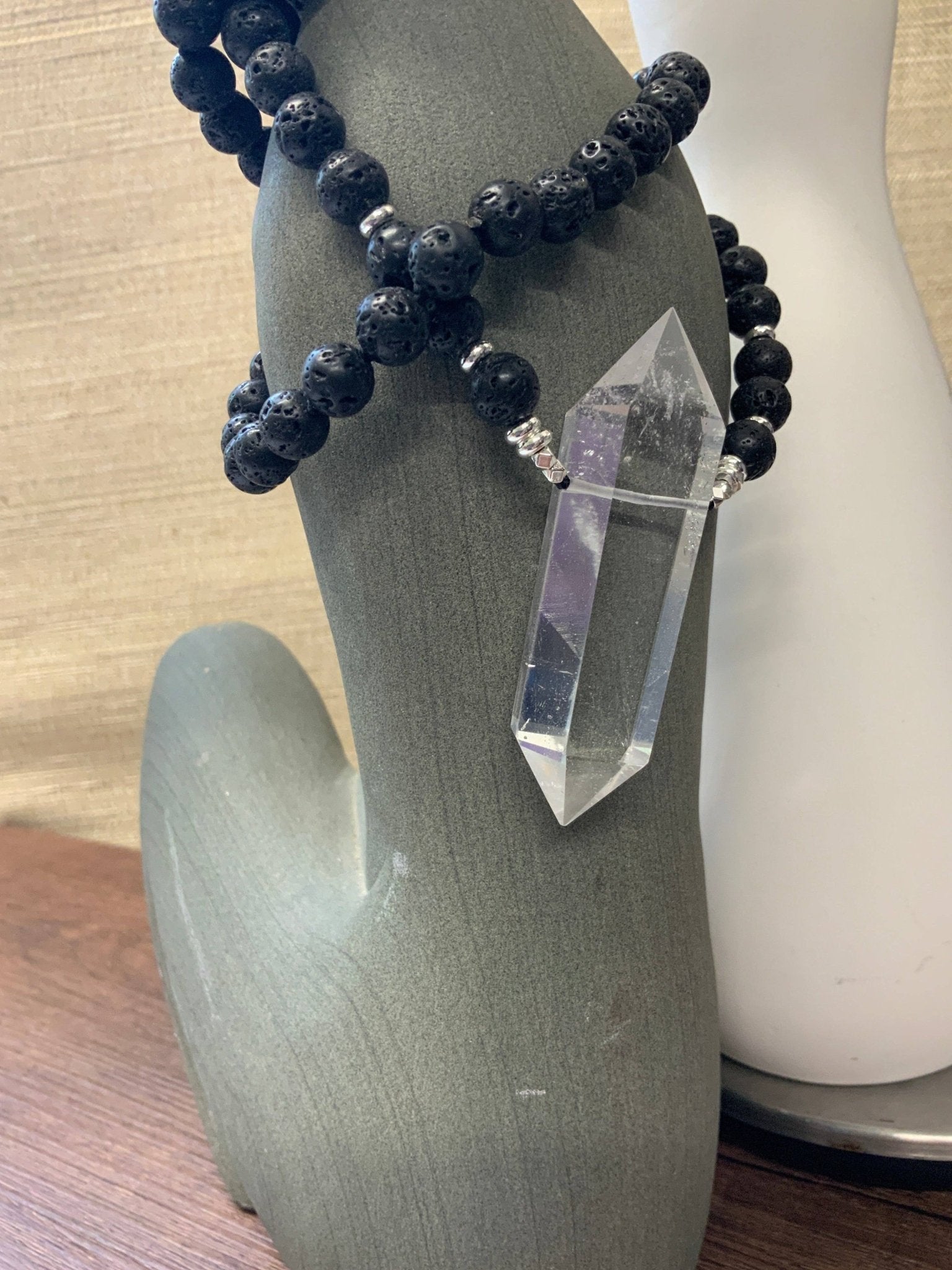 Power Crystal Necklace - Spiral Circle