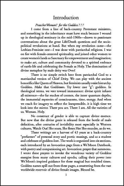 PreacherWoman for the Goddess: Poems, Invocations, Plays and Other Holy Writ - Spiral Circle