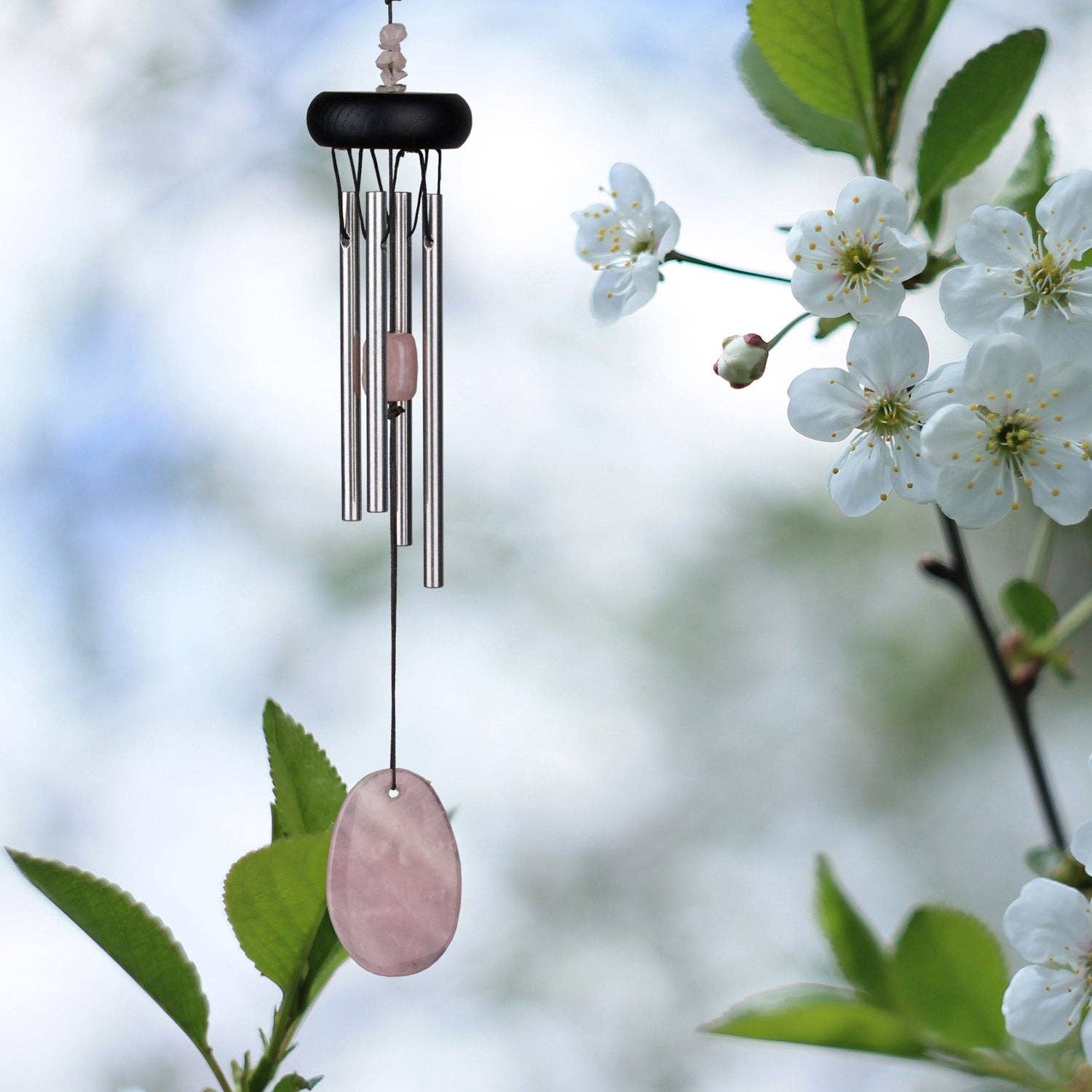 Precious Stones Chime™ - Rose Quartz - Spiral Circle