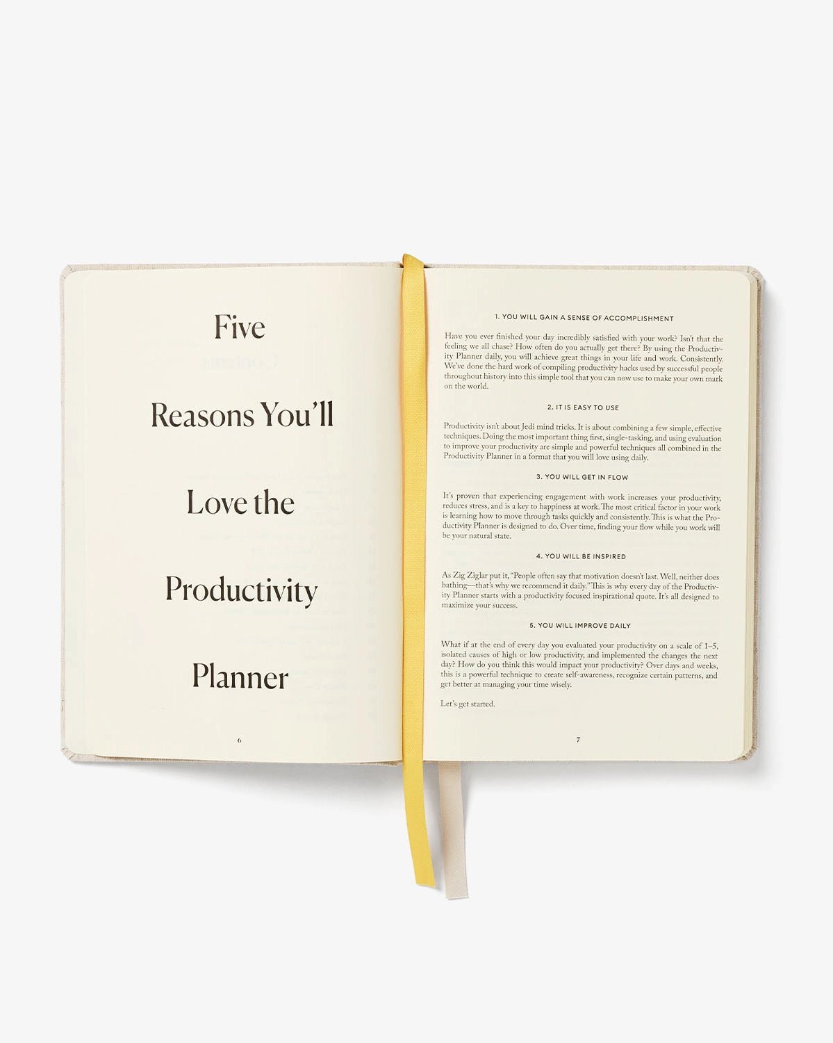 Productivity Planner Linen Time Tracking, Goals, Self - Care - Spiral Circle