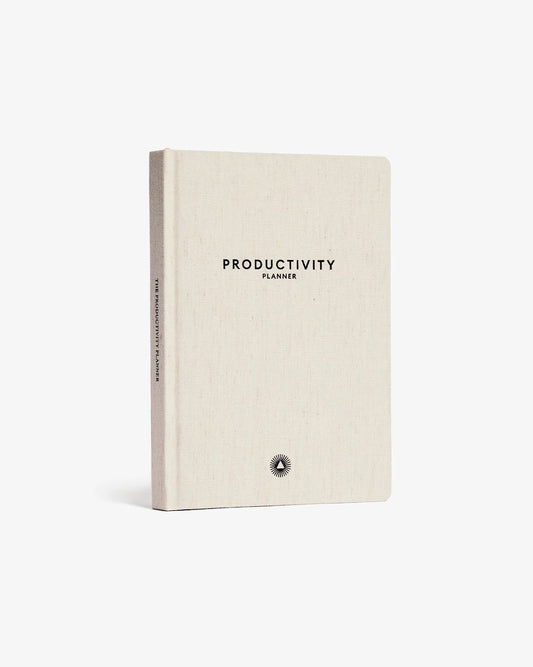 Productivity Planner Linen Time Tracking, Goals, Self - Care - Spiral Circle