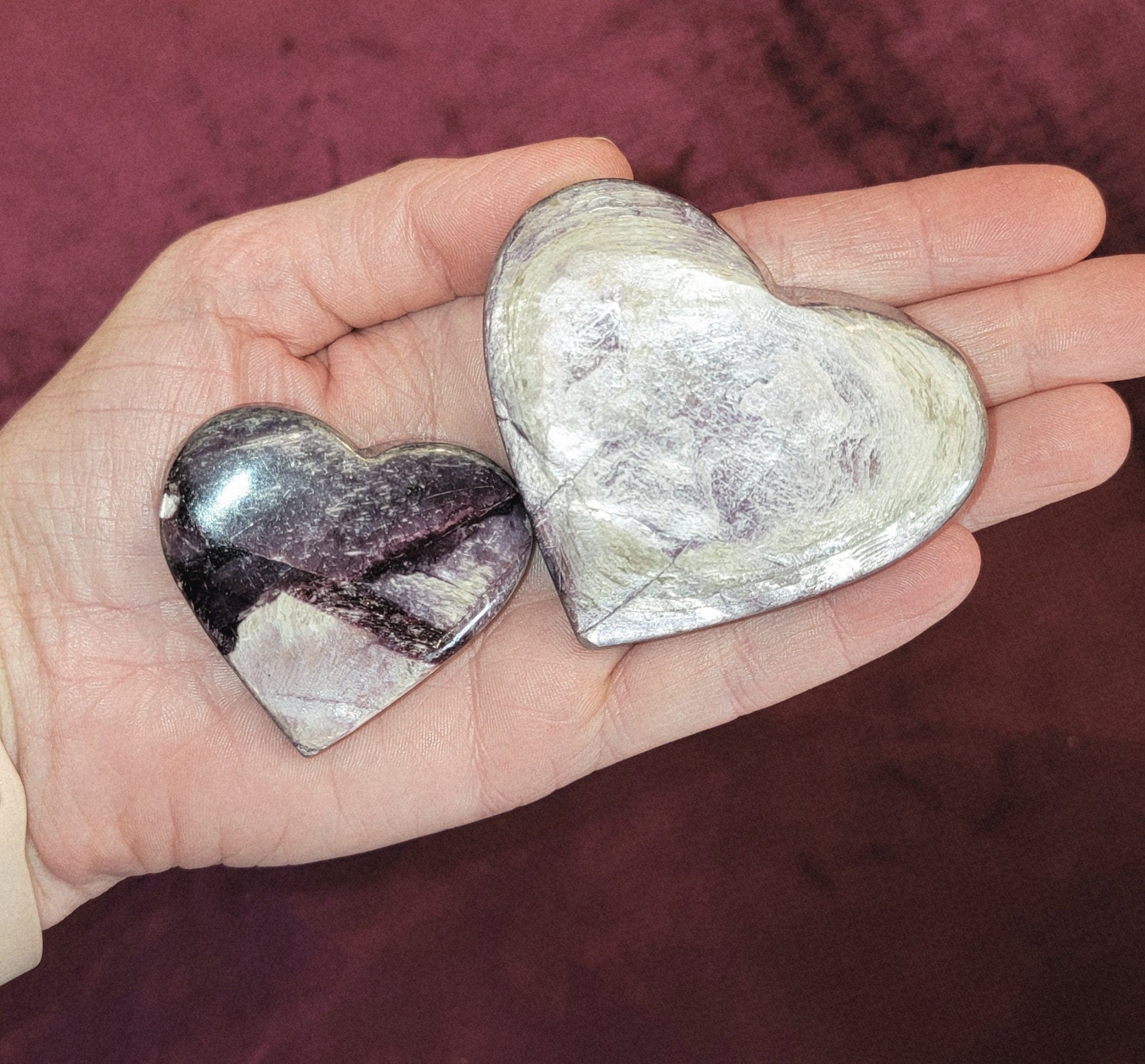 Purple Hearts | Lepidolite - Spiral Circle