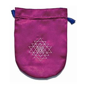 Purple Satin Shri Yantra Tarot Bag - Spiral Circle