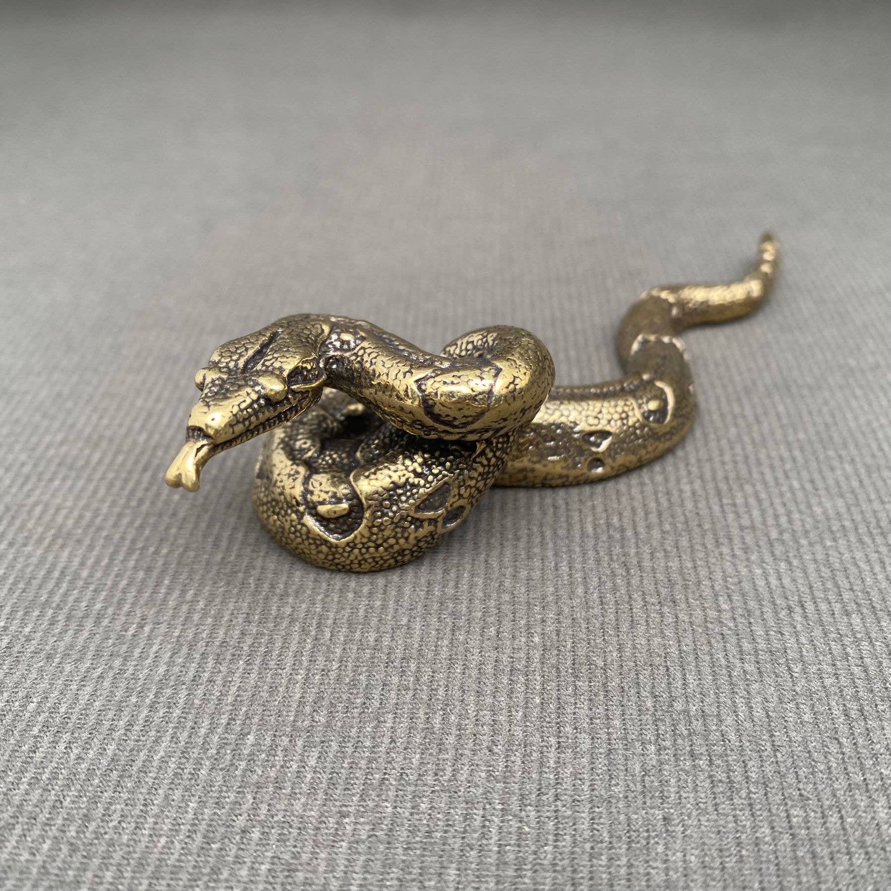 Python | Brass Figurine - Spiral Circle