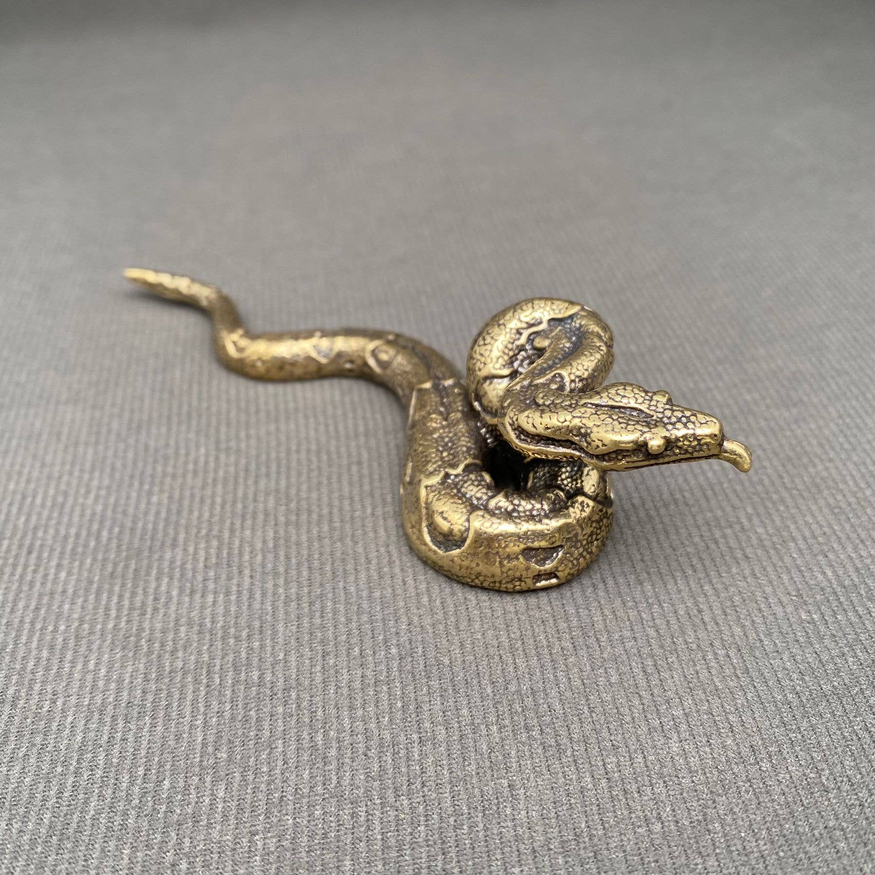 Python | Brass Figurine - Spiral Circle