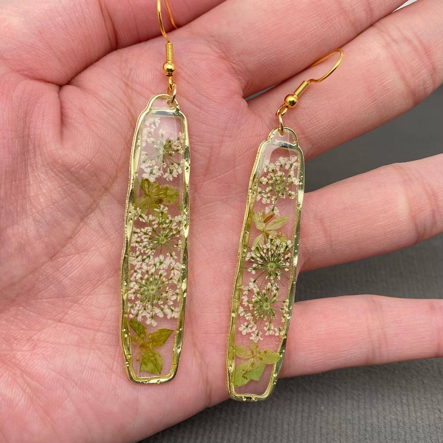 Queen Anne's Lace Earrings - Spiral Circle