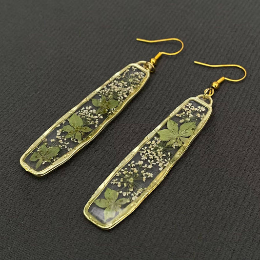Queen Anne's Lace Earrings - Spiral Circle