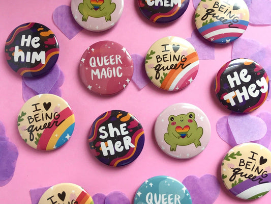 Queer Magic Pins (Assorted) - Spiral Circle