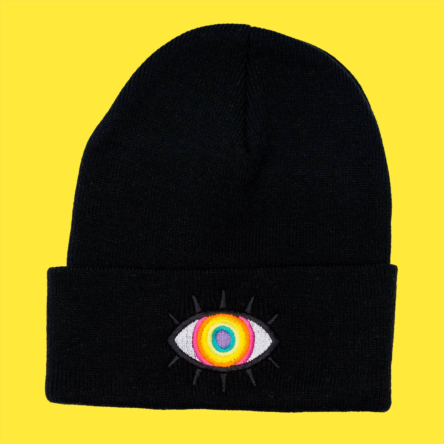 Rainbow Eye Beanie - Spiral Circle