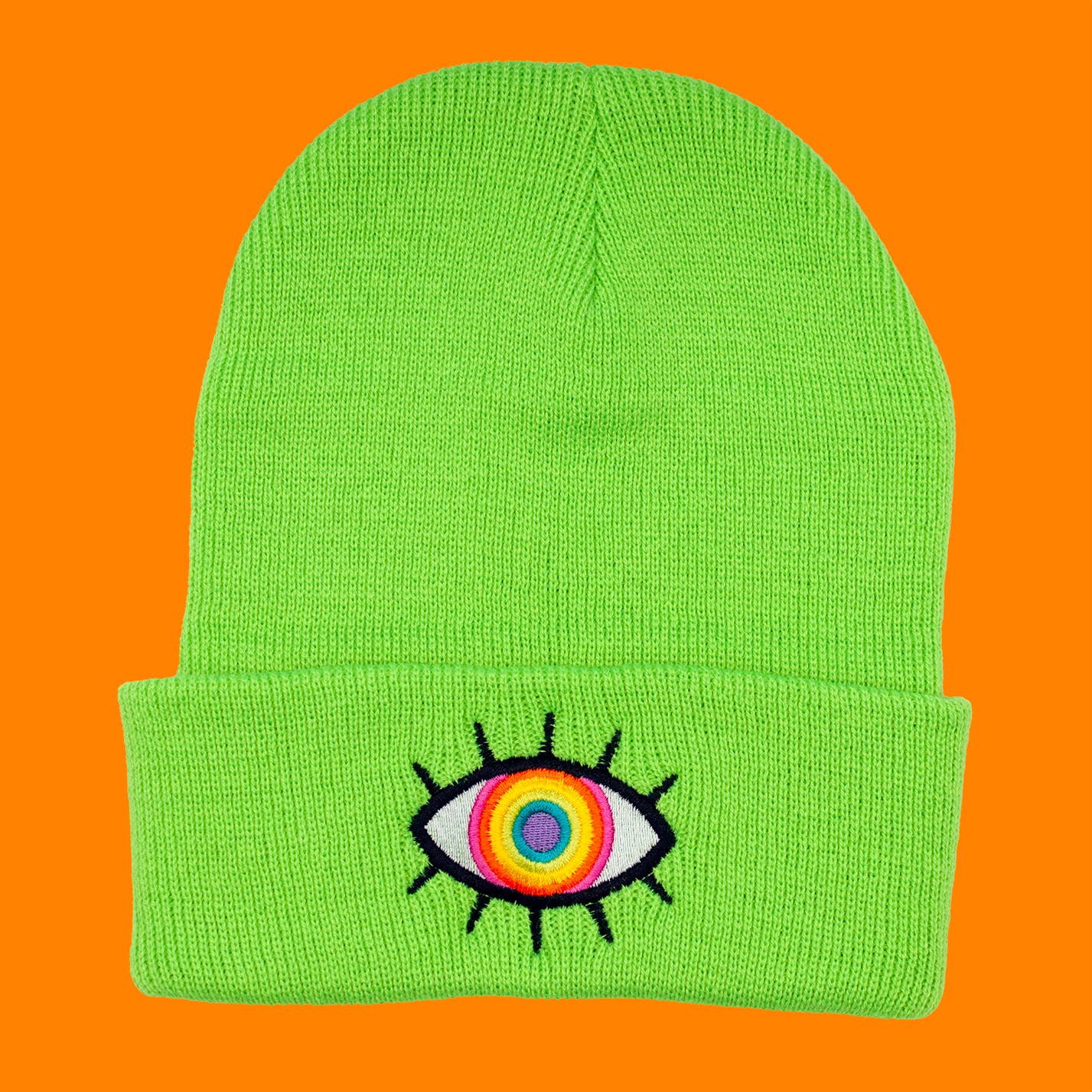 Rainbow Eye Beanie - Spiral Circle