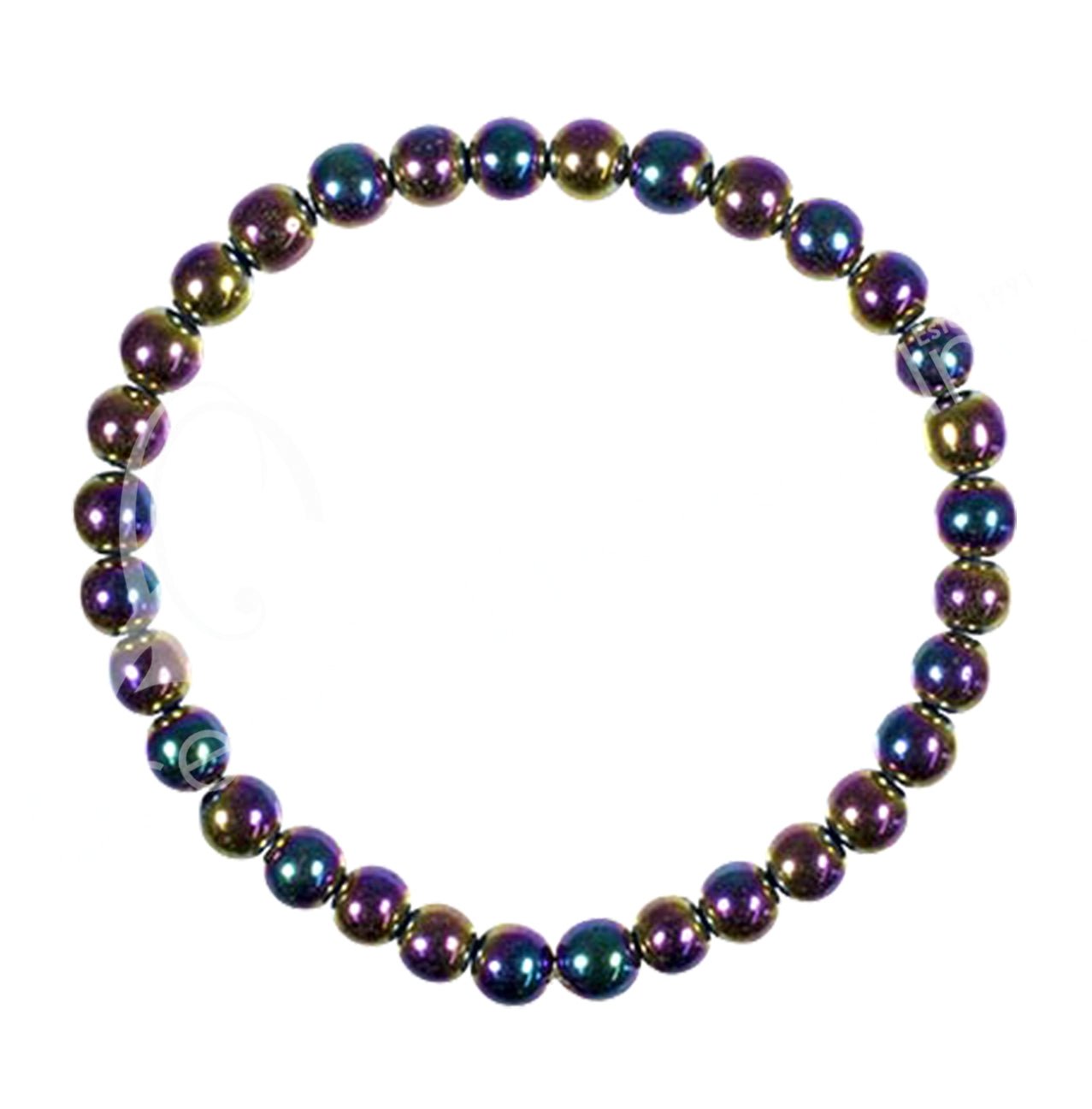 Rainbow Hematite Bracelet | 6MM - Spiral Circle