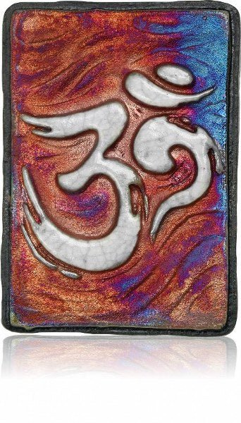 Raku Small Wall Art | 2.5" X 1.5" - Spiral Circle