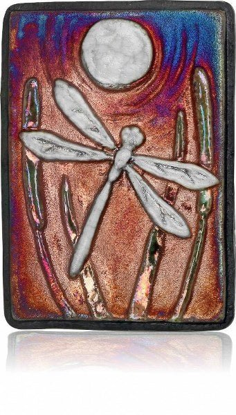 Raku Small Wall Art | 2.5" X 1.5" - Spiral Circle