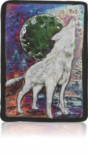 Raku Small Wall Art | 2.5" X 1.5" - Spiral Circle