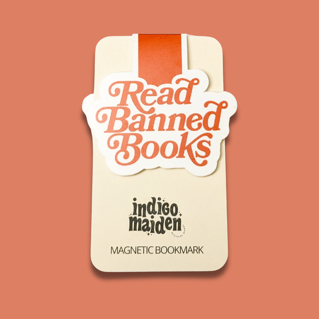 Read Banned Books Magnetic Bookmark - Spiral Circle
