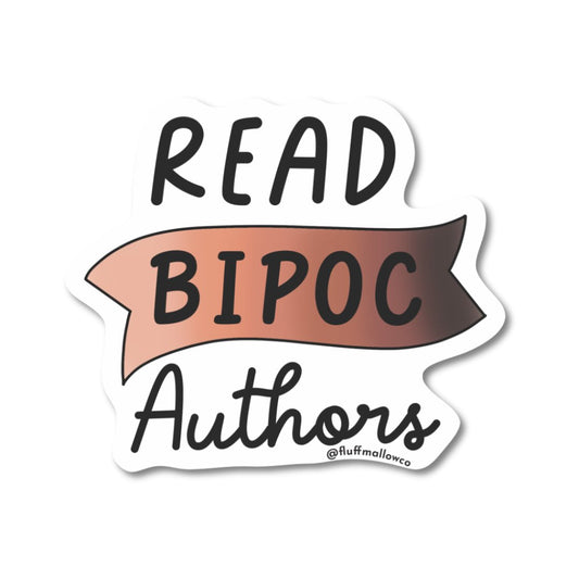Read BIPOC authors reading vinyl sticker - Spiral Circle