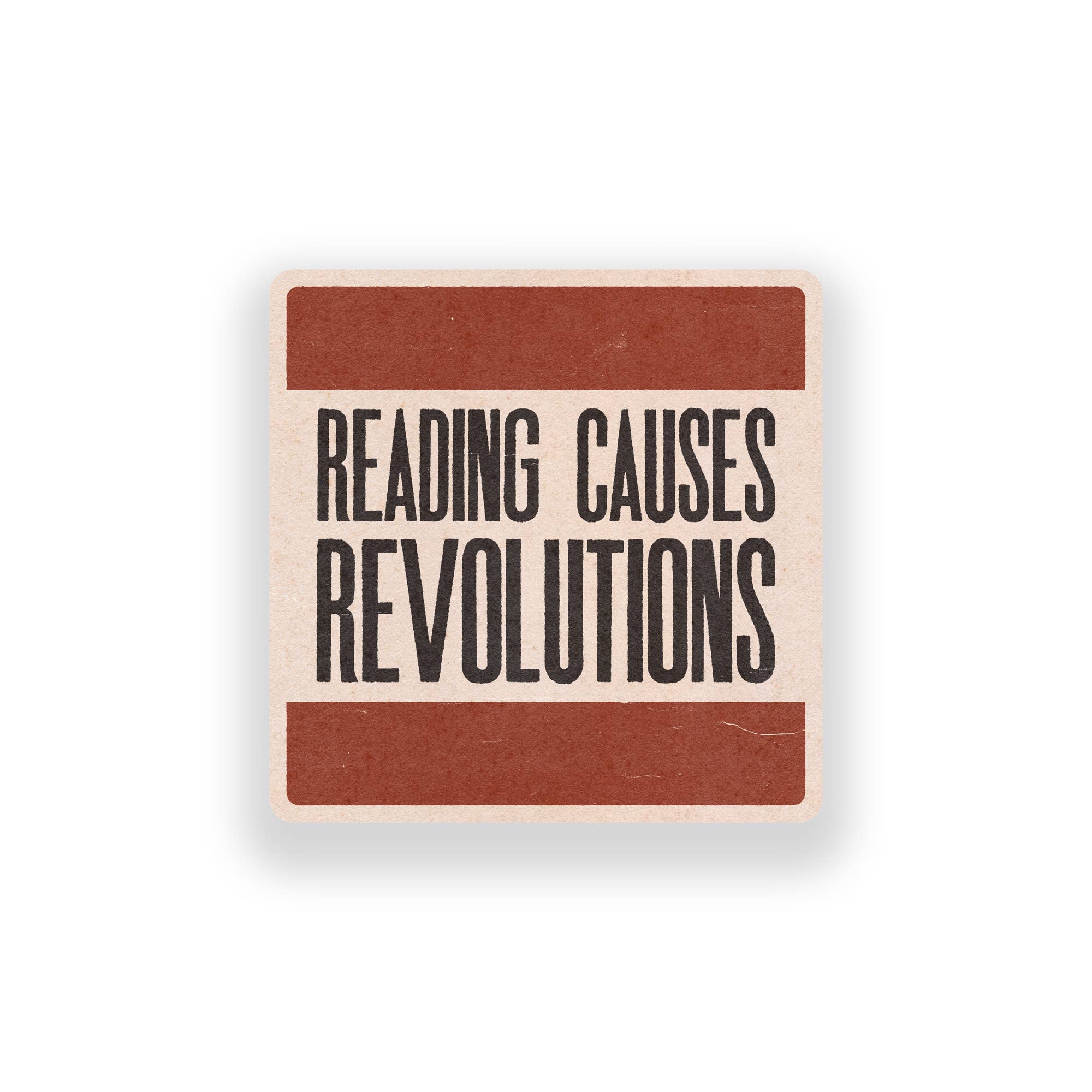 Reading Causes Revolutions Vinyl Sticker - Spiral Circle