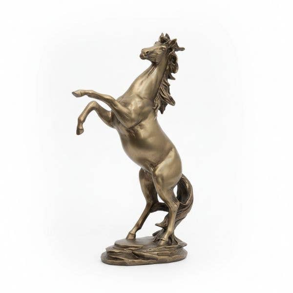 Rearing Horse - Gold - Spiral Circle