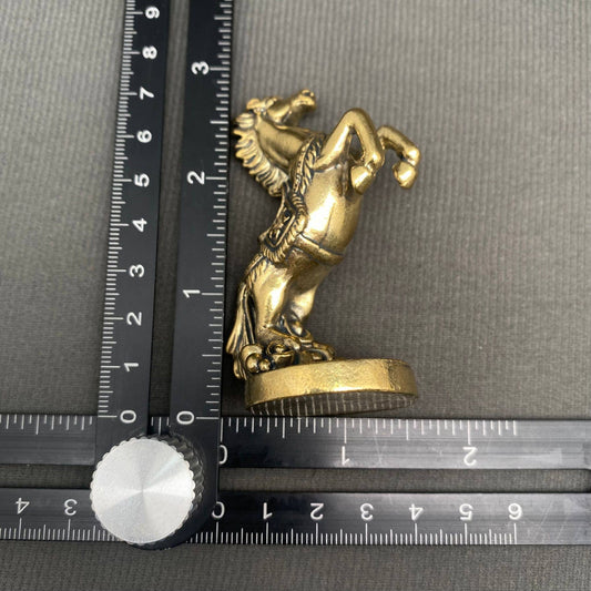 Rearing Wealth Horse | Brass Figurine - Spiral Circle