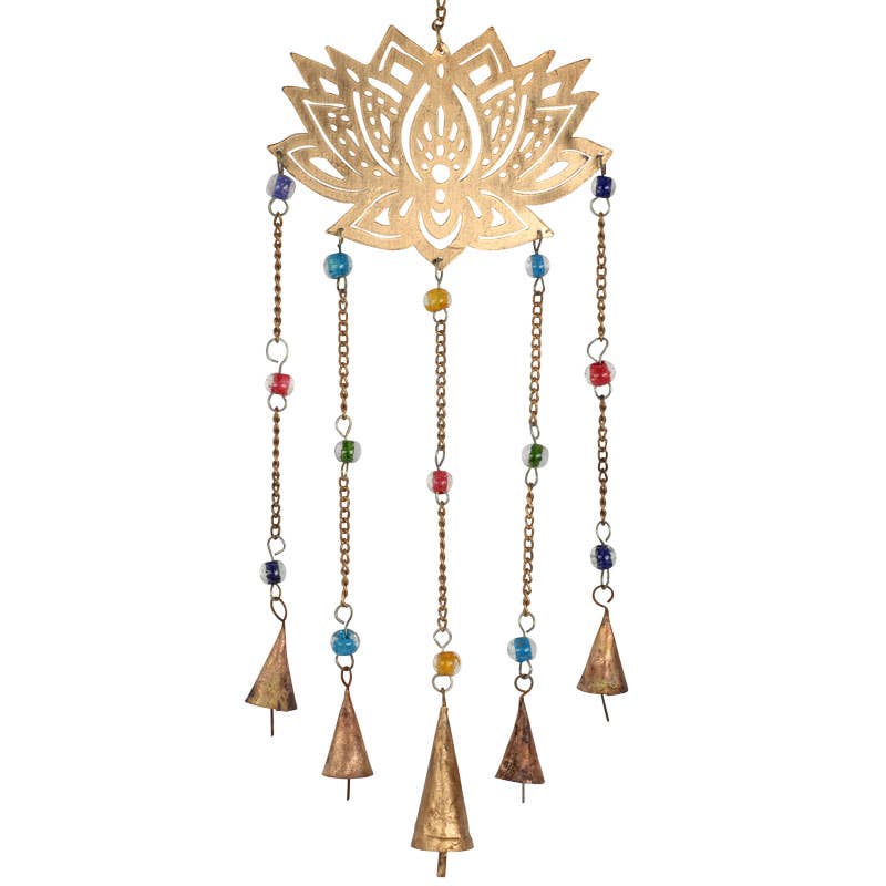 Recycled Lotus Windchime - Spiral Circle
