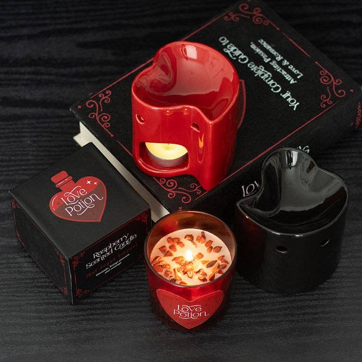 Red Heart Oil Burner - Spiral Circle