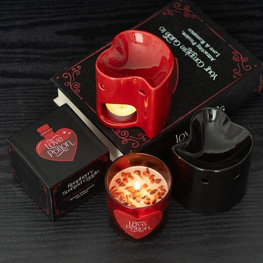 Red Heart Oil Burner - Spiral Circle