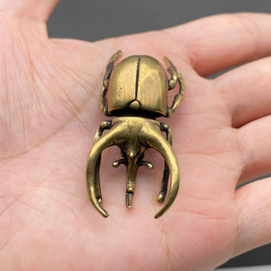 Rhinoceros Beetle | Brass Figurine - Spiral Circle