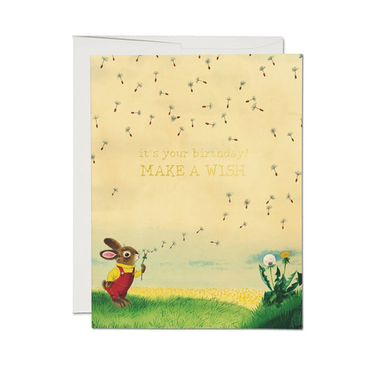 Richard Scarry Bunny and Dandelion greeting card - Spiral Circle