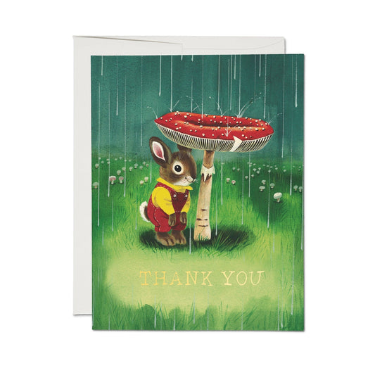 Richard Scarry Bunny and Mushroom greeting card - Spiral Circle
