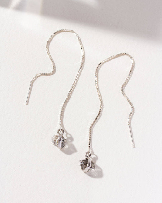 Rock Haven Threader Earring - Sterling Silver - Spiral Circle