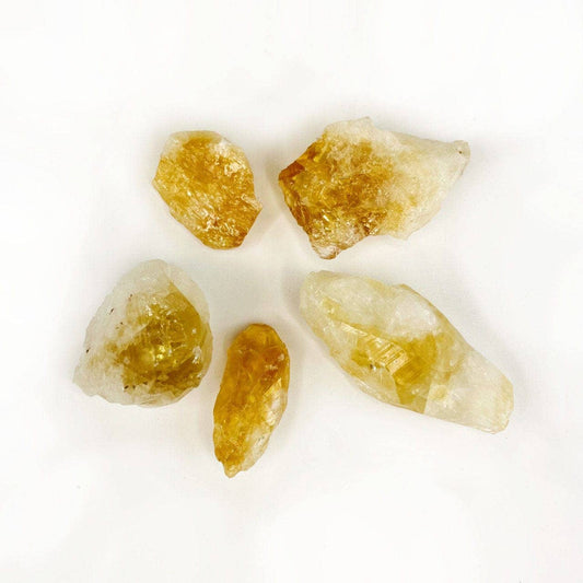 Rough Citrine Points - Spiral Circle