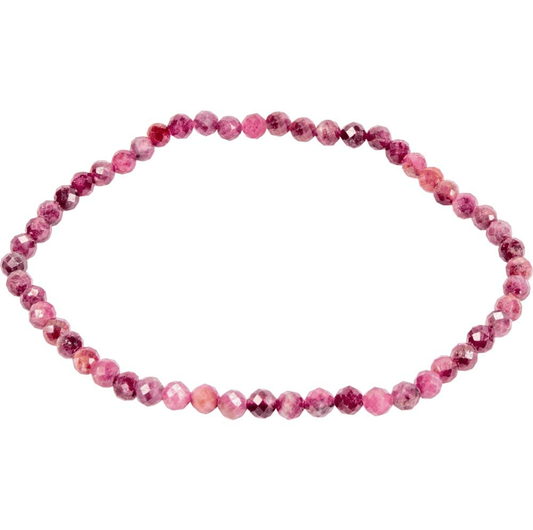 Ruby Bracelet | Faceted 4mm | Passion & Vitality - Spiral Circle