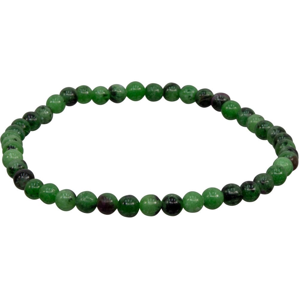 Ruby Zoisite | Spiritual Energy | Stone Beaded Bracelet | 4mm - Spiral Circle