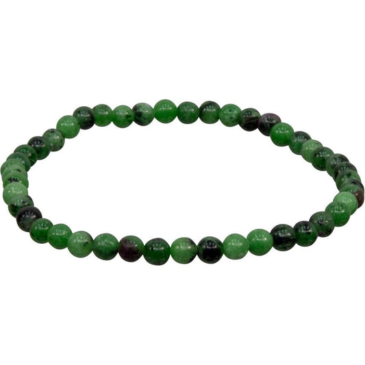 Ruby Zoisite | Spiritual Energy | Stone Beaded Bracelet | 4mm - Spiral Circle