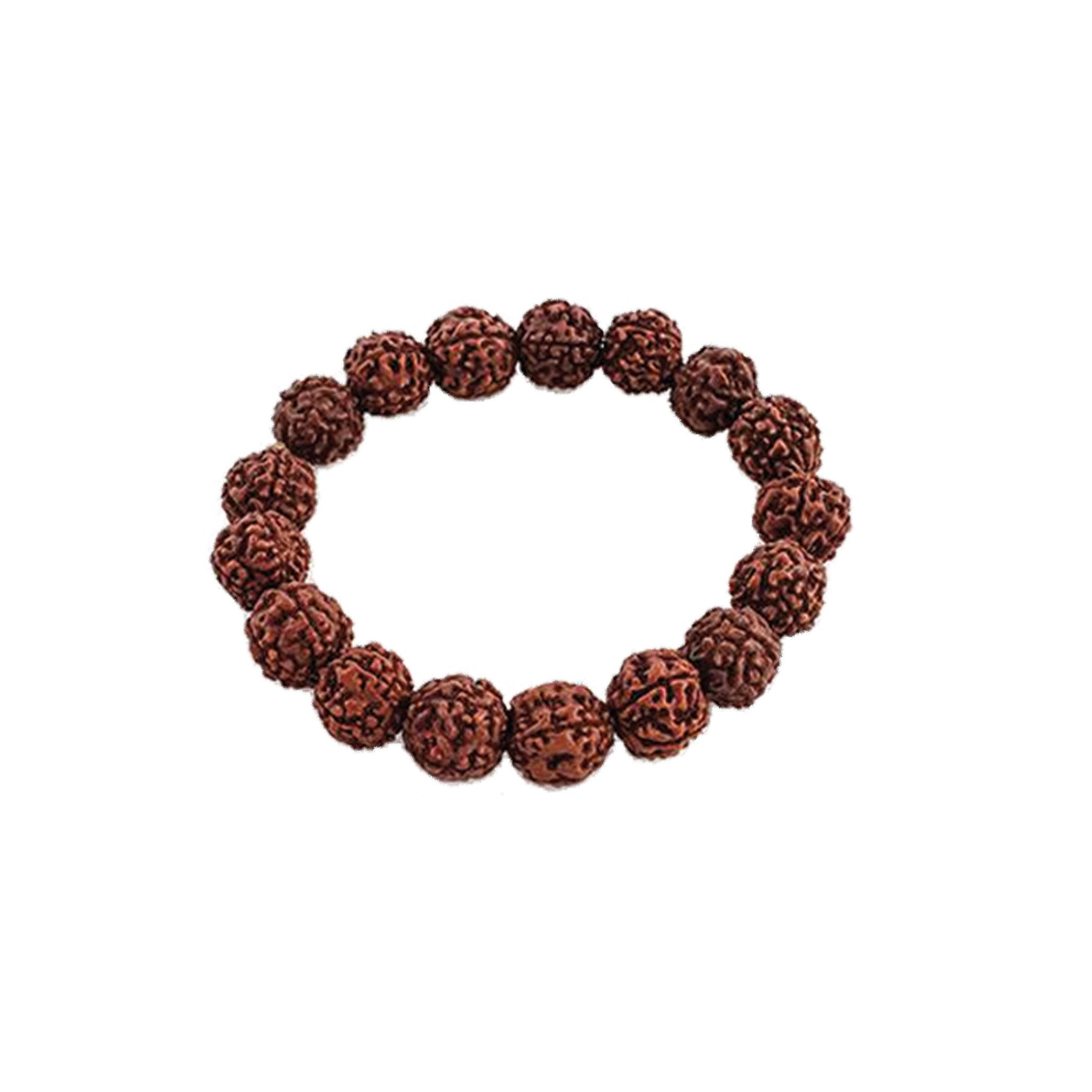 Rudraksh Stonefruit Bracelet 8mm - Spiral Circle