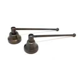 Rustic Antique Finish Swivel Metal Candle Snuffer 5"L - Spiral Circle