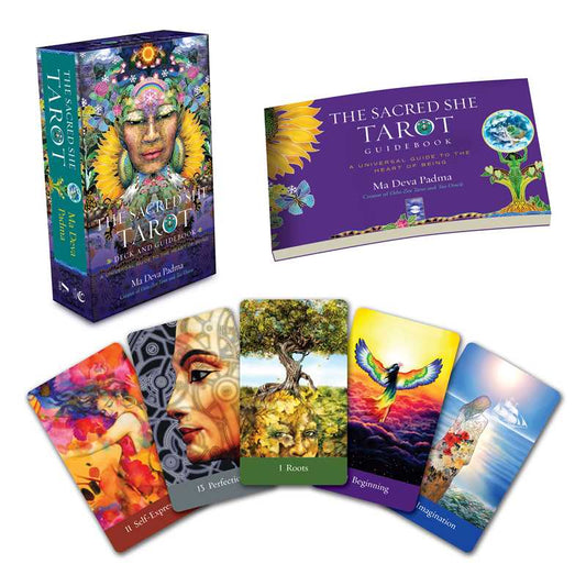 Sacred She Tarot Deck and Guidebook by Ma Deva Padma - Spiral Circle
