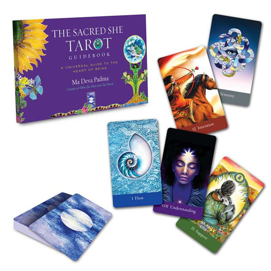 Sacred She Tarot Deck and Guidebook by Ma Deva Padma - Spiral Circle