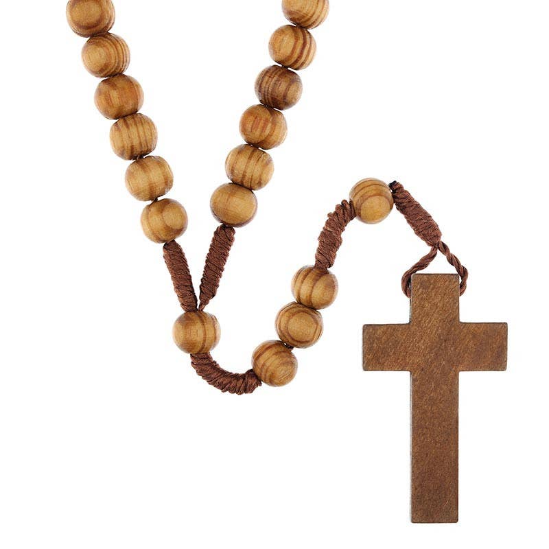 Saint Benedict Wood Rosary - Spiral Circle
