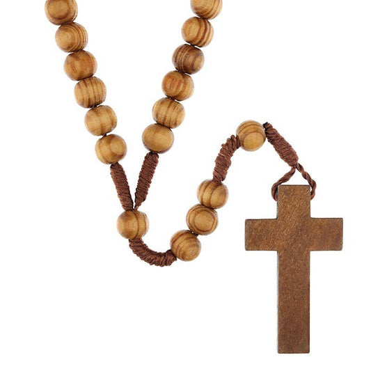 Saint Benedict Wood Rosary - Spiral Circle