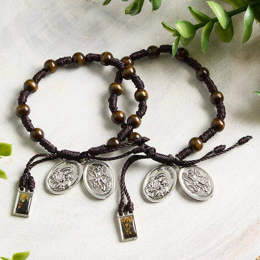 Saint Michael Rosary Bracelet - Spiral Circle