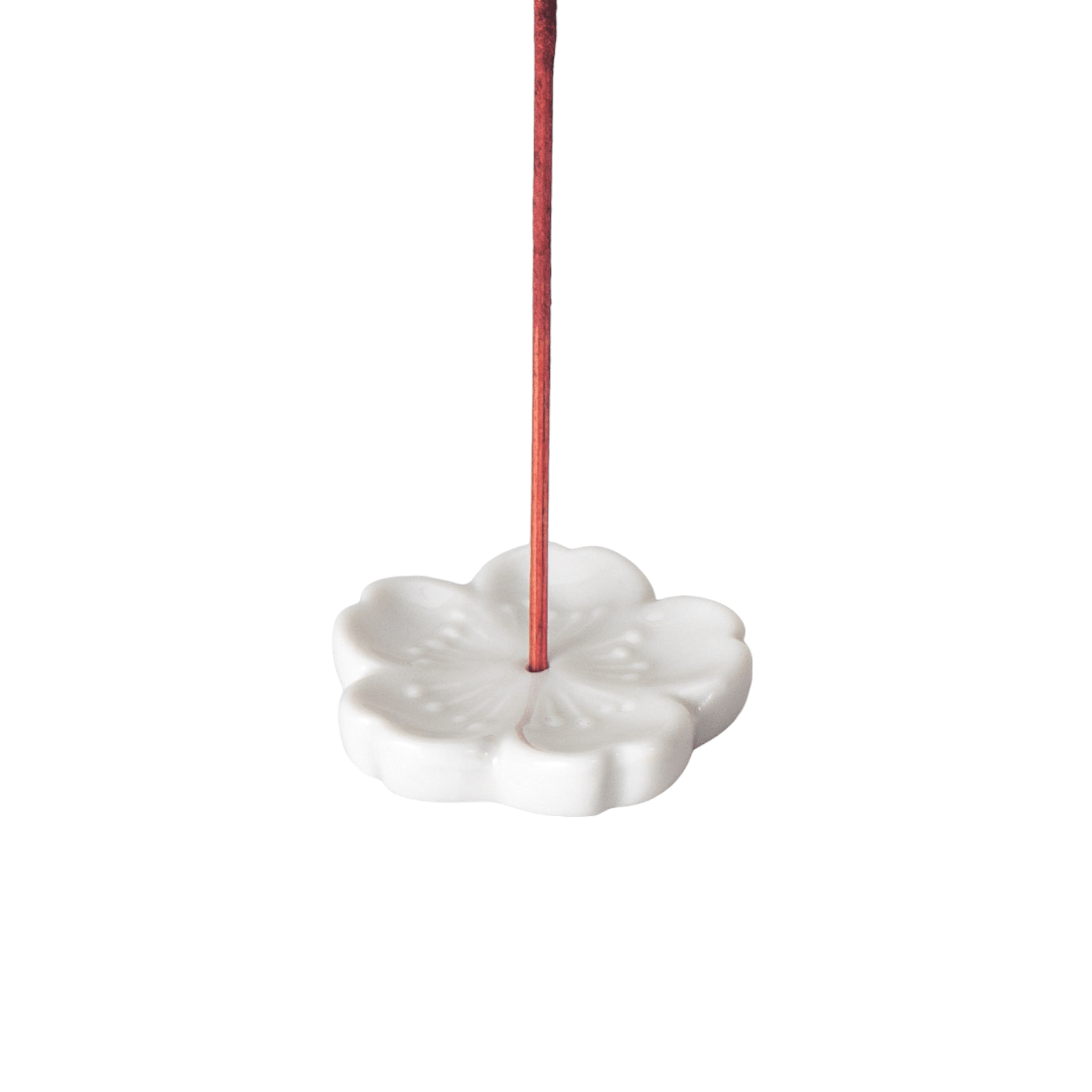 Sakura Cherry Blossom Incense Holder 2 inch White (50/500) - Spiral Circle