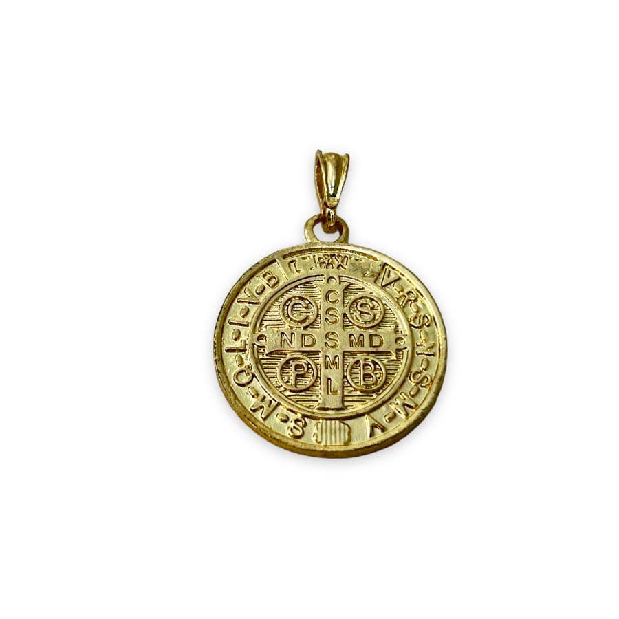 San Benito 2 Sides Pendant in 18k of Gold Layering - Spiral Circle