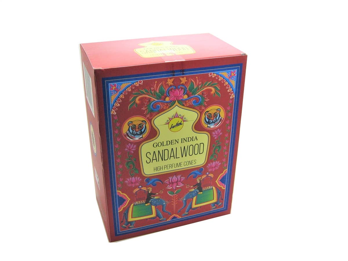 Sandalwood Perfume Backflow Cones by Sree Vani sticks scent - Spiral Circle