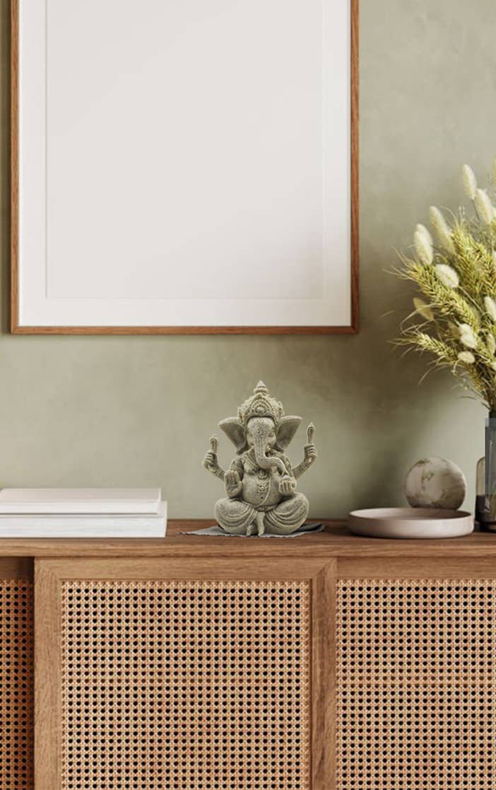 Sandstone Ganesh - Large - Spiral Circle