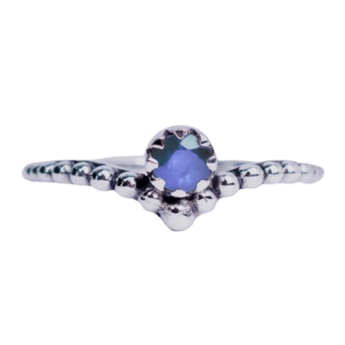 Sapphire Tiara Ring | Sterling Silver - Spiral Circle
