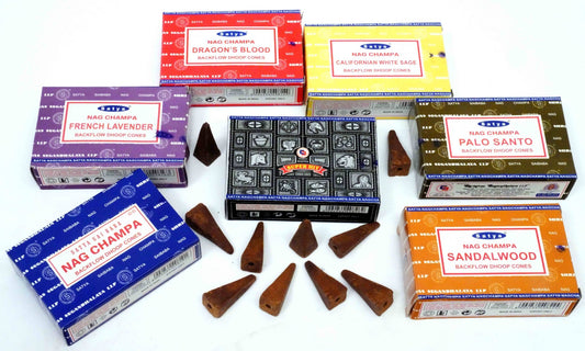Satya Nag Champa Backflow Cones - Nag Champa - Spiral Circle