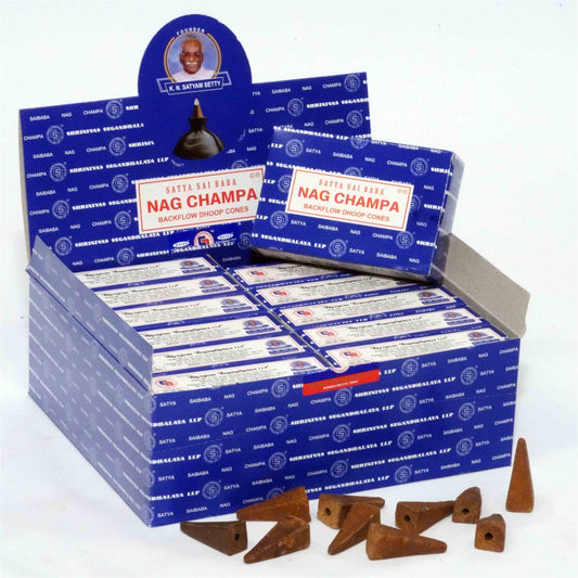 Satya Nag Champa Backflow Cones - Nag Champa - Spiral Circle