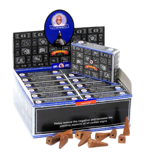 Satya Nag Champa Backflow Cones - Superhit - Spiral Circle